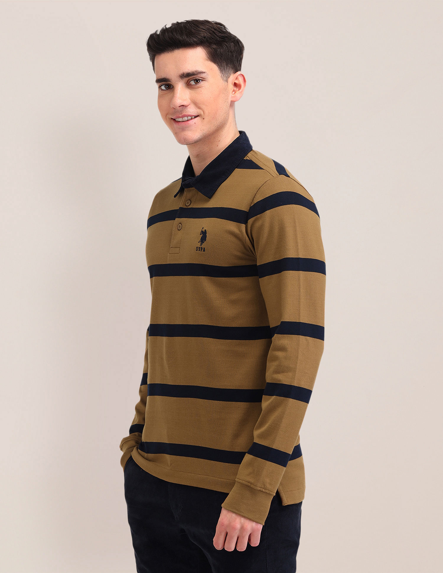 U.S. Polo Assn. Horizontal Striped Slim Fit Polo Shirt