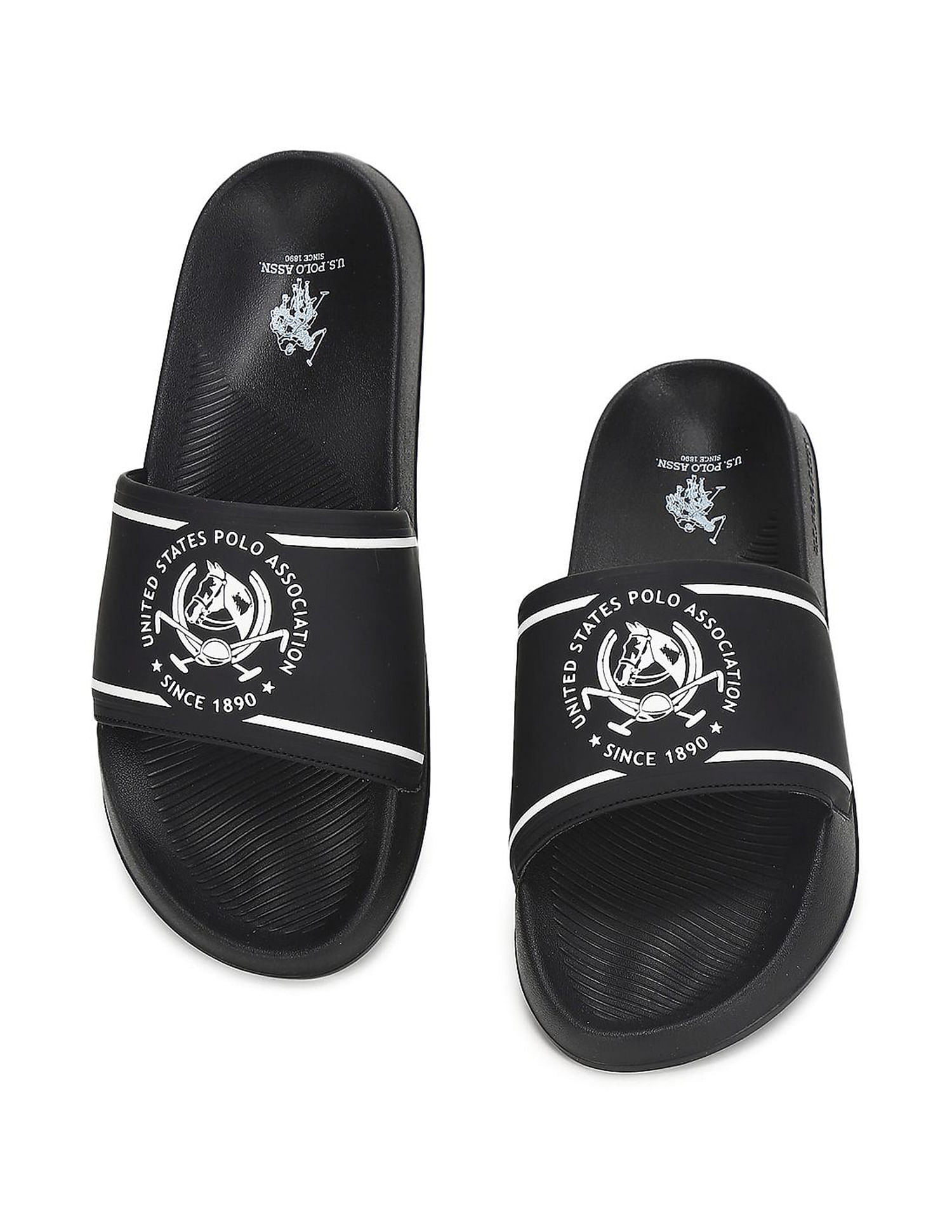 Buy U.S. Polo Assn. Logo Print Zane 4.0 Slides NNNOW