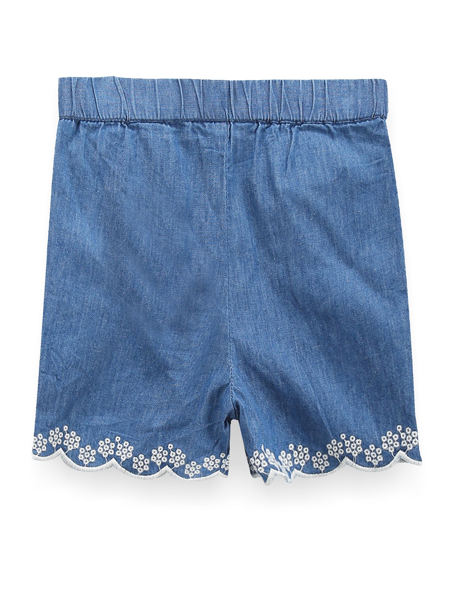 U.S. Polo Assn. Kids Girls Embroidered Denim Shorts