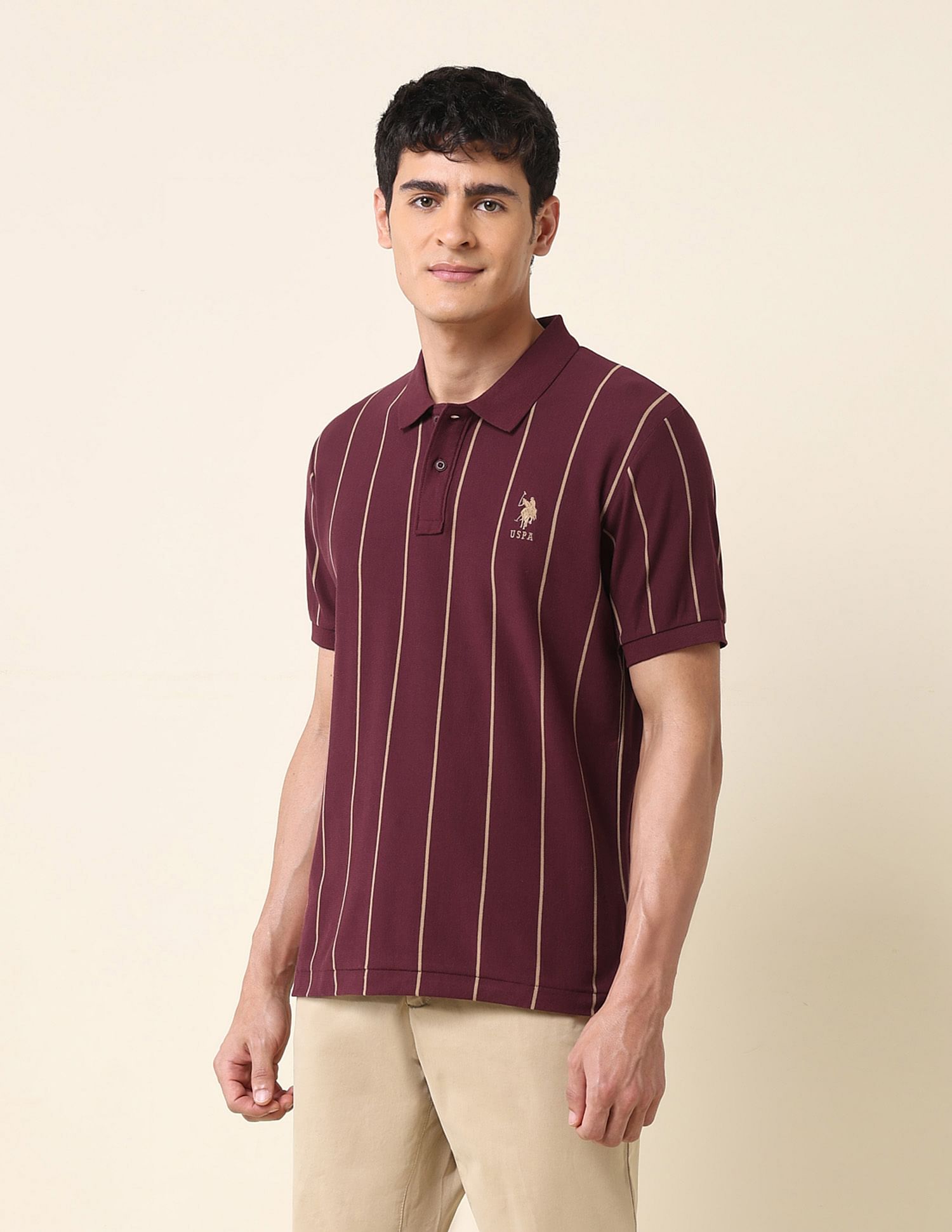 U.S. Polo Assn. Vertical Striped Classic Polo Shirt