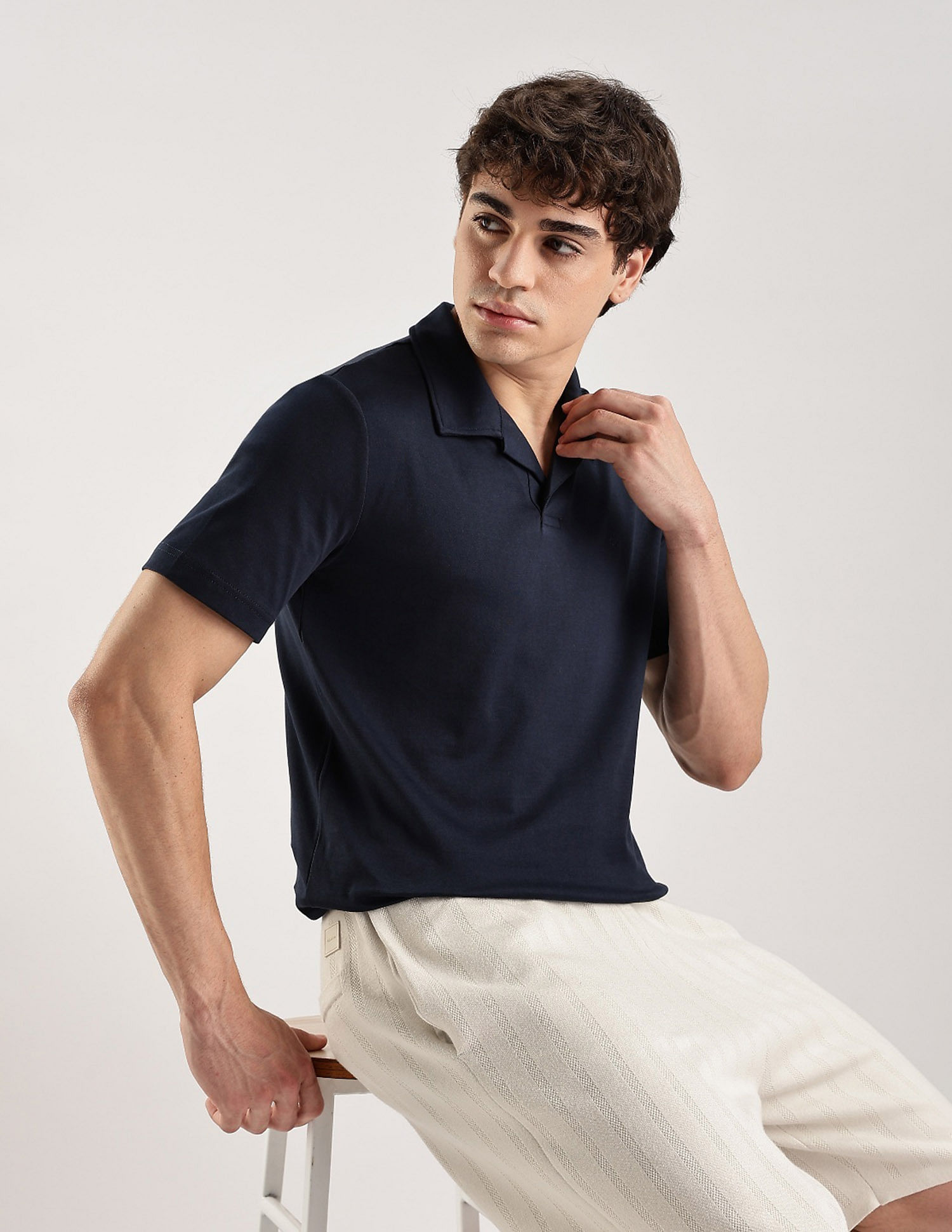 Calvin Klein Jeans Solid Slim Fit Cotton Polo Shirt