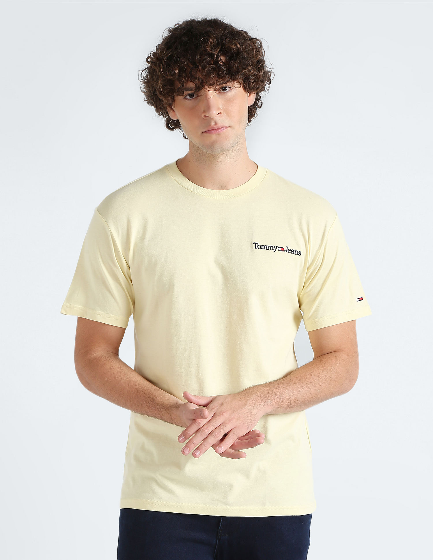 Tommy Hilfiger Classic Linear Logo Ribbed Neck T-Shirt