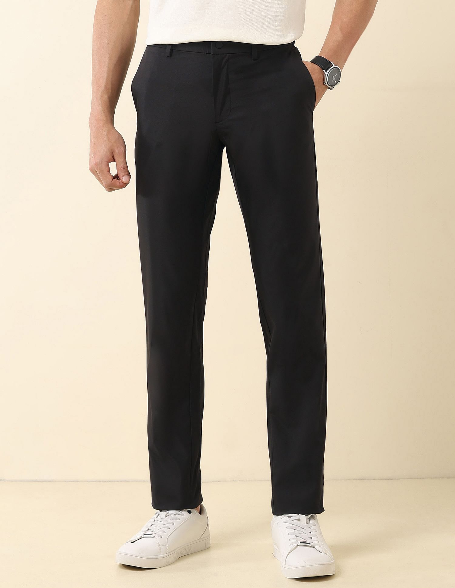 U.S. Polo Assn. Solid Denver Slim Fit Trousers