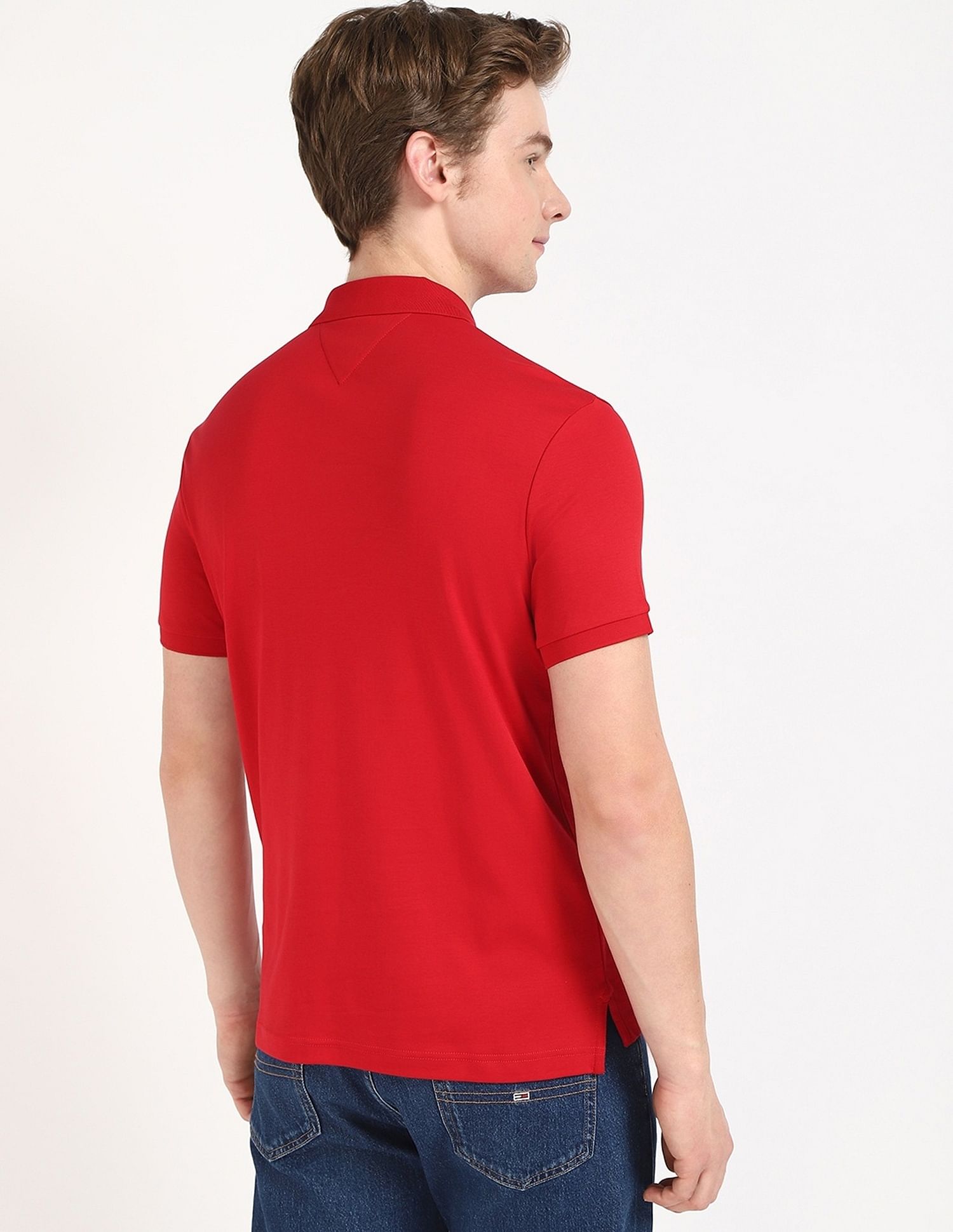 Tommy Hilfiger Solid Regular-Fit Cotton Polo Shirt