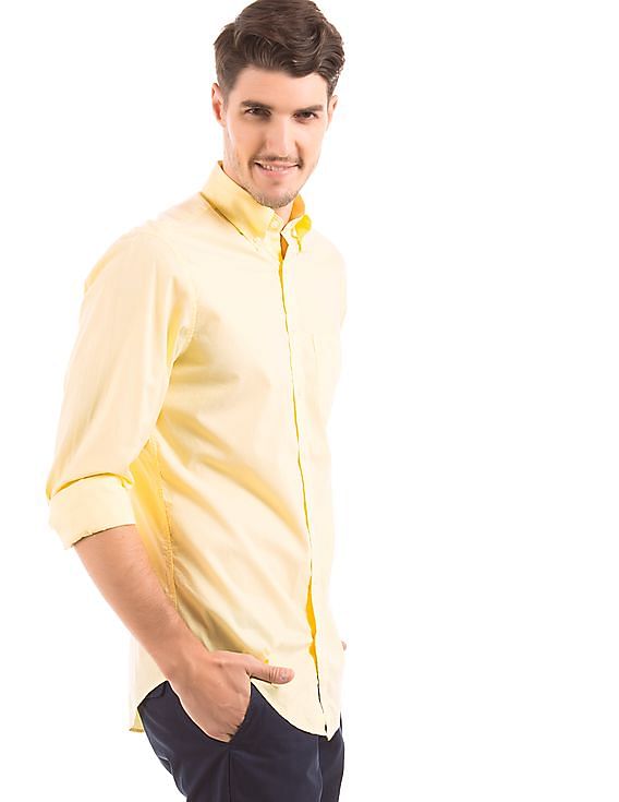 gant yellow shirt