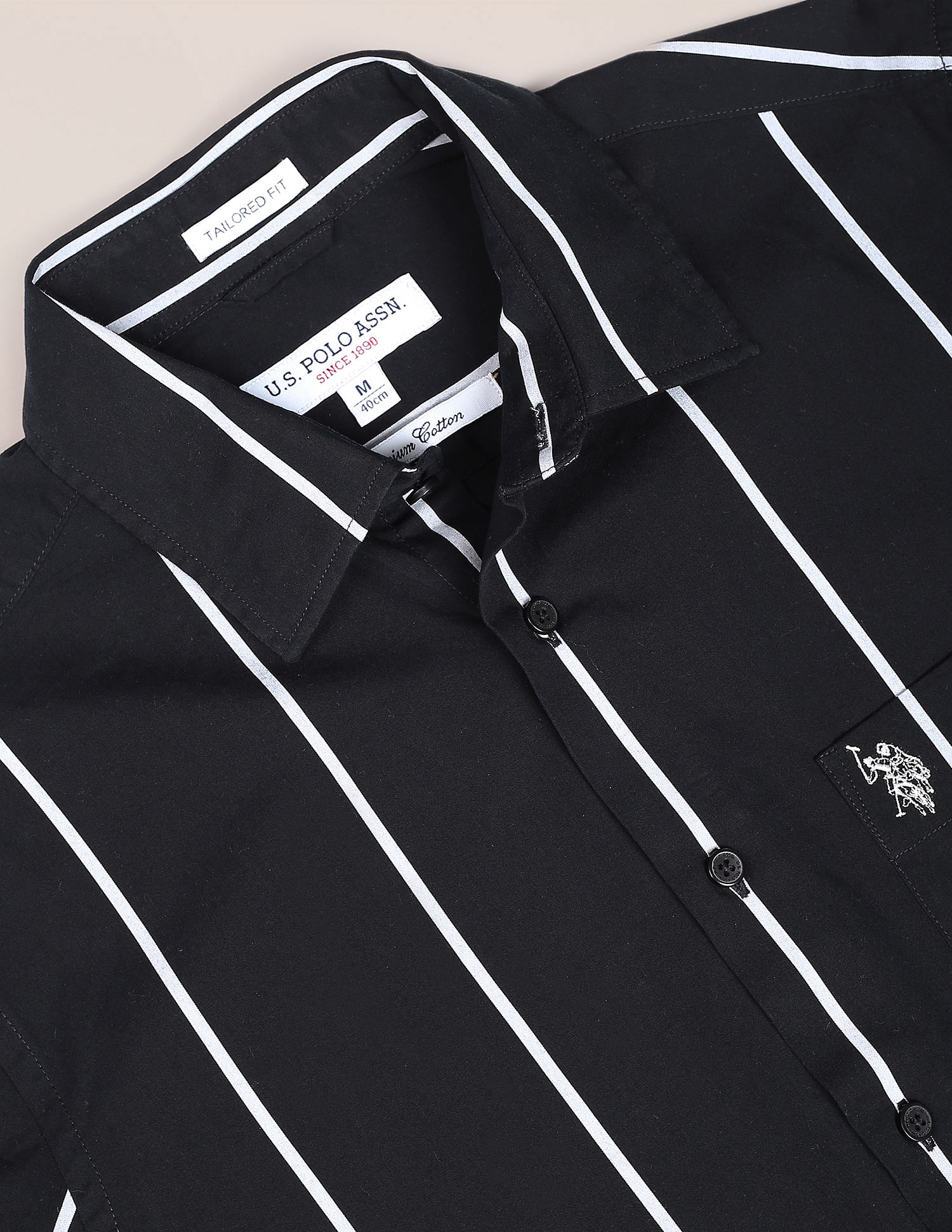 U.S. Polo Assn. Iconic Peached Stripe Shirt