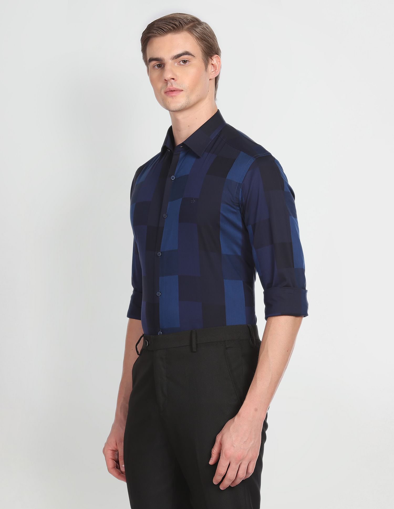 Arrow Newyork Colour Block Cotton Twill Shirt