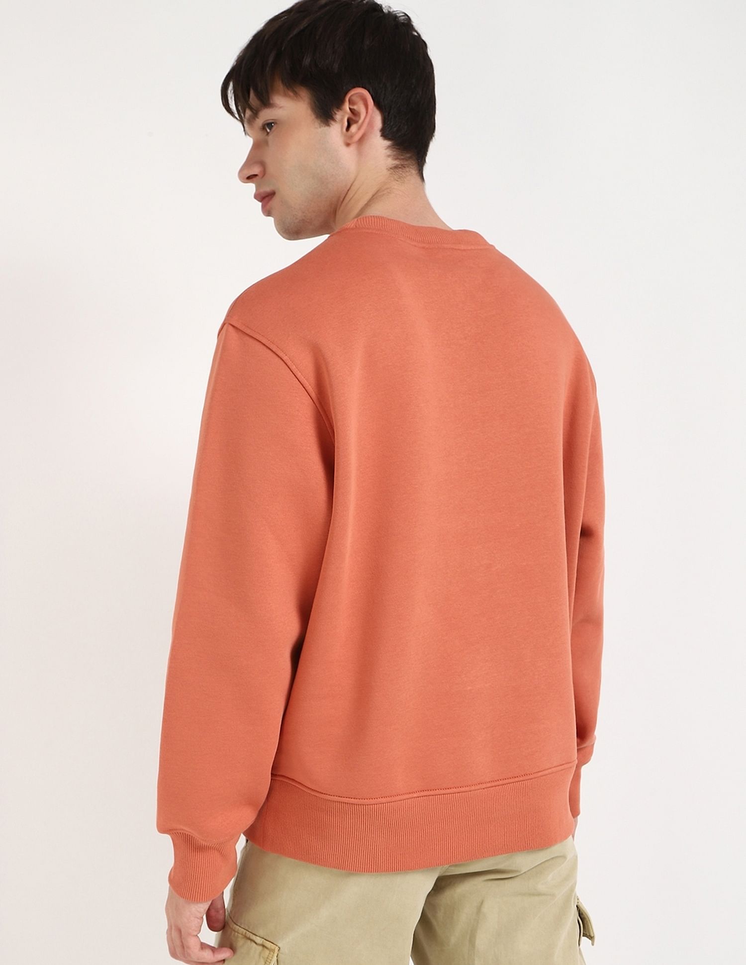 Calvin Klein Jeans Embroidered Logo Relaxed-Fit Cotton Sweatshirt