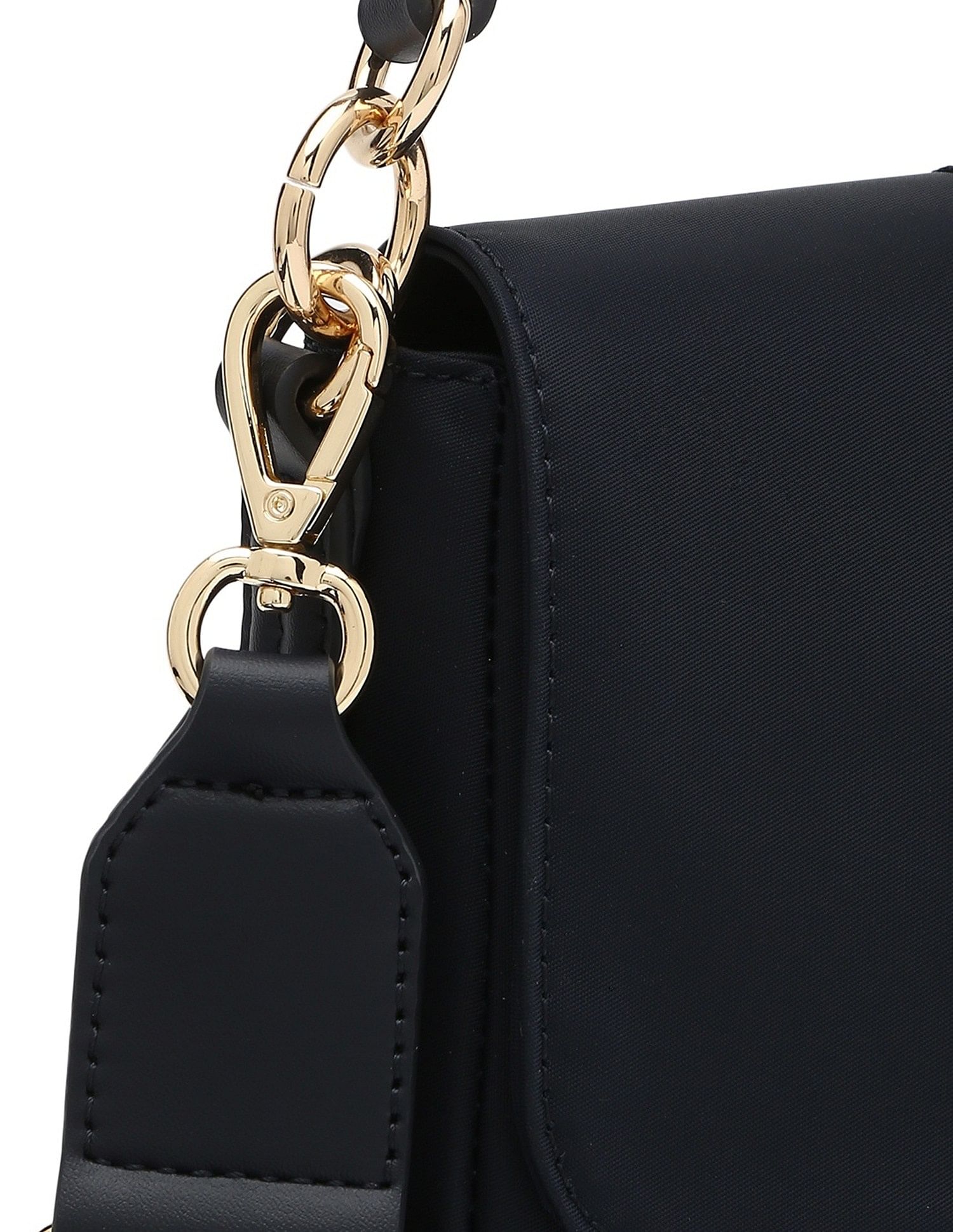 Tommy Hilfiger Solid Blue Nylon Shoulder Bag