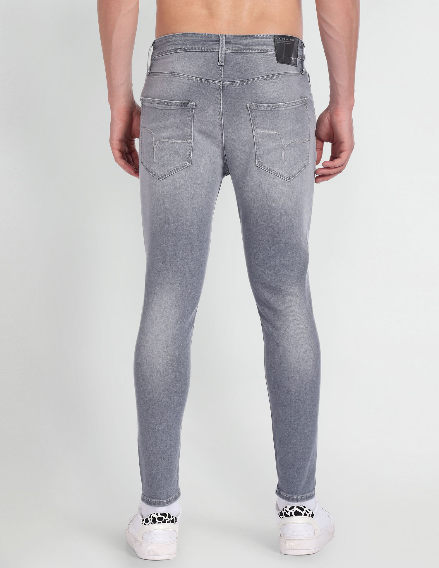 Flying Machine Mid Rise Skinny Fit Crop Jeans
