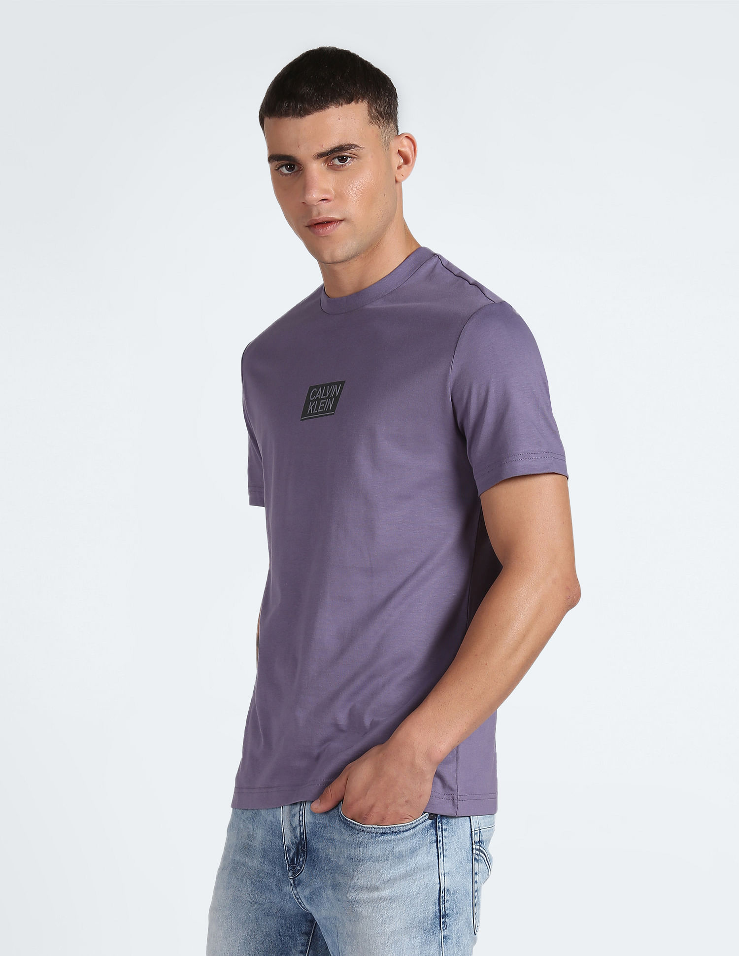 Calvin Klein Gloss Stencil Logo Cotton T-Shirt