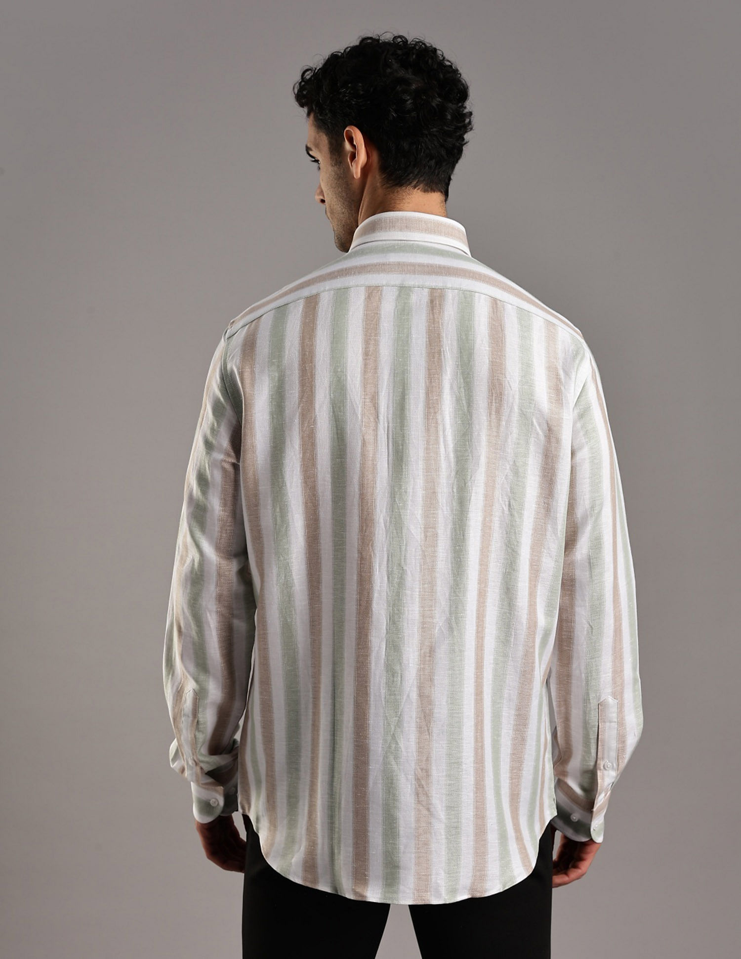 Tommy Hilfiger Striped Regular Fit Plain Woven Shirt