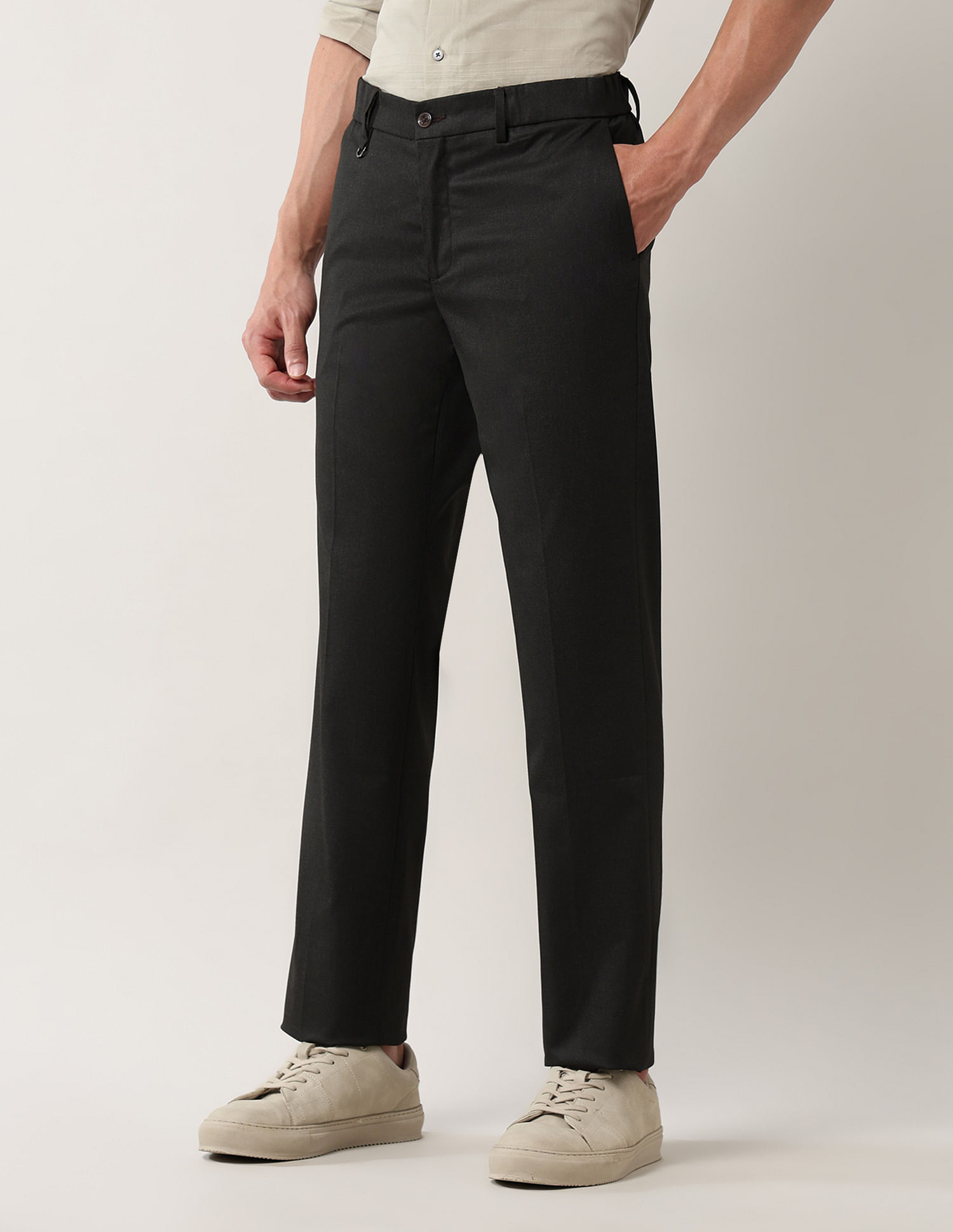 Arrow Newyork Mid Rise Dobby Trousers