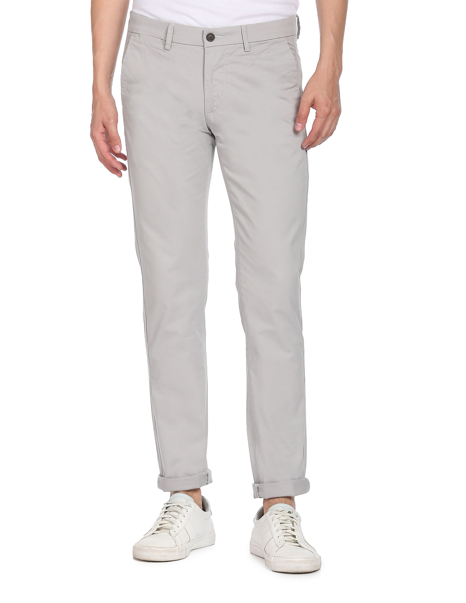 Arrow Sports Bronson Slim Fit Solid Trousers