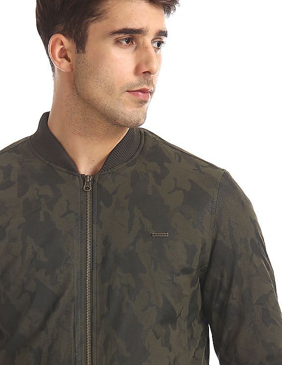 Buy Flying Machine Camo Print Bomber Jacket NNNOW