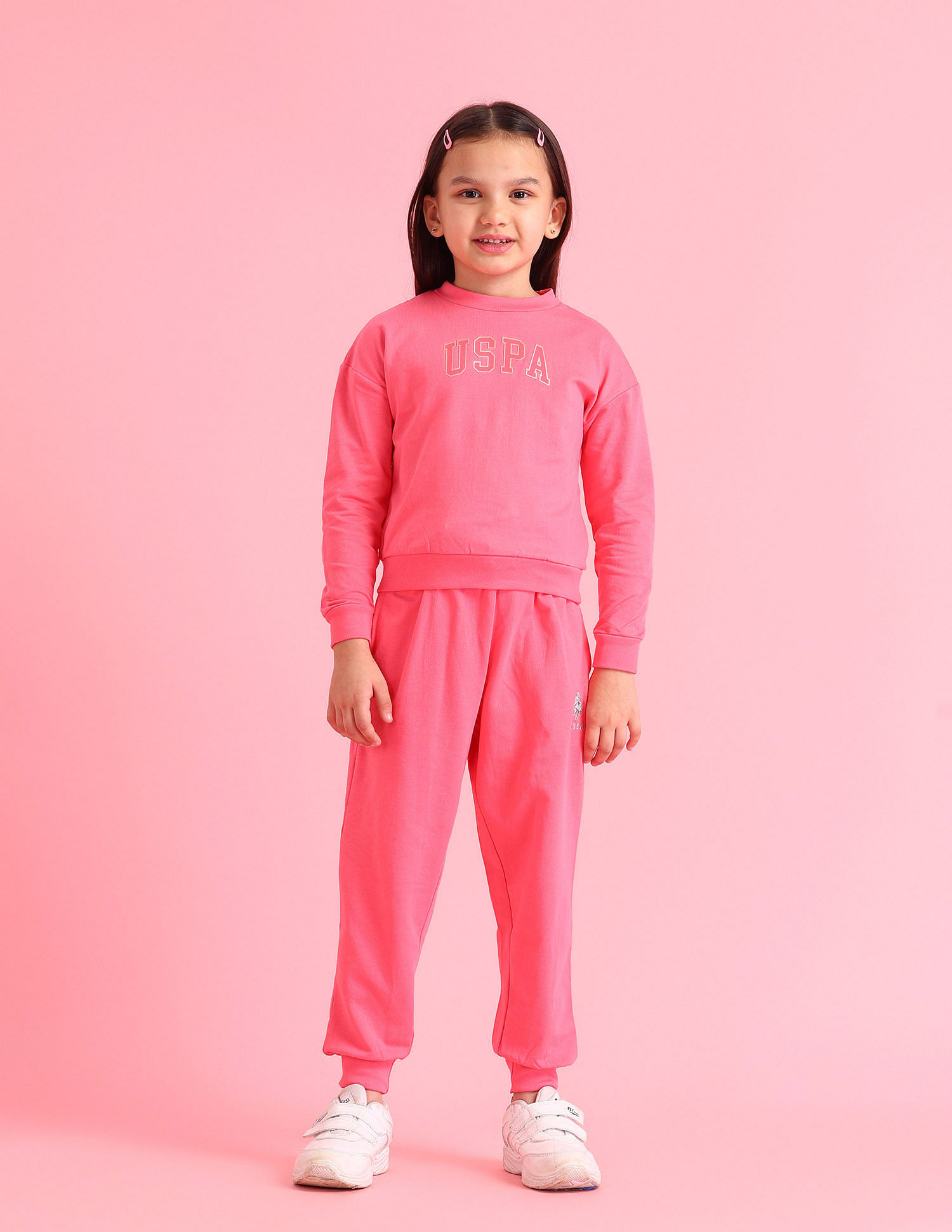 U.S. Polo Assn. Kids Girls Casual Two Piece Set