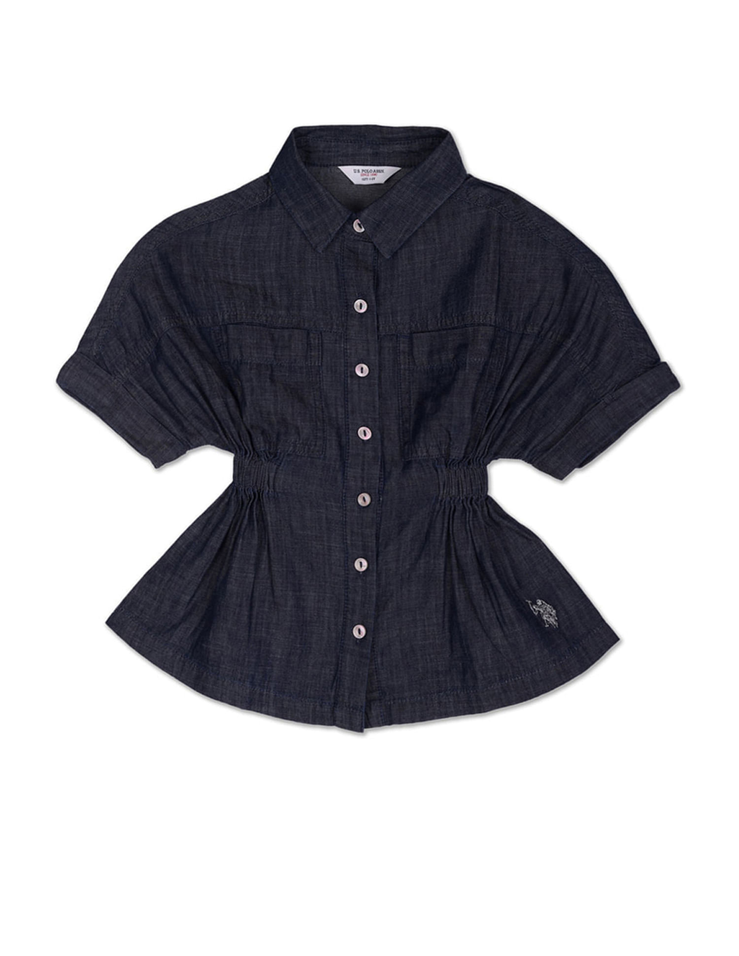 U.S. Polo Assn. Kids Indigo Classic Denim Shirt Dress