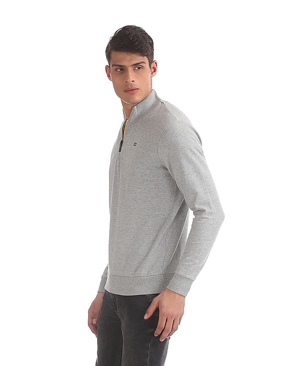 Buy Arrow Sports Heathered Half Zip Sweatshirt - NNNOW.com