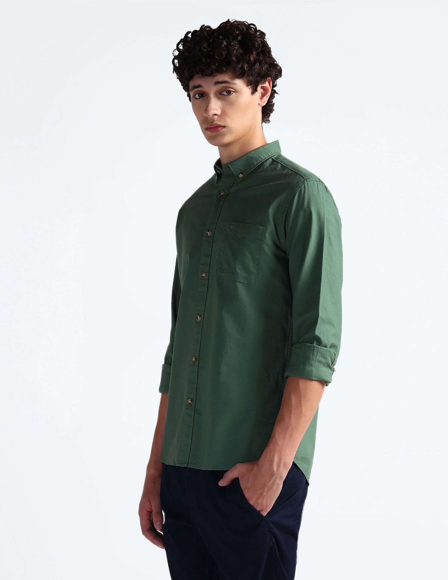 Flying Machine Button Down Collar Oxford Shirt