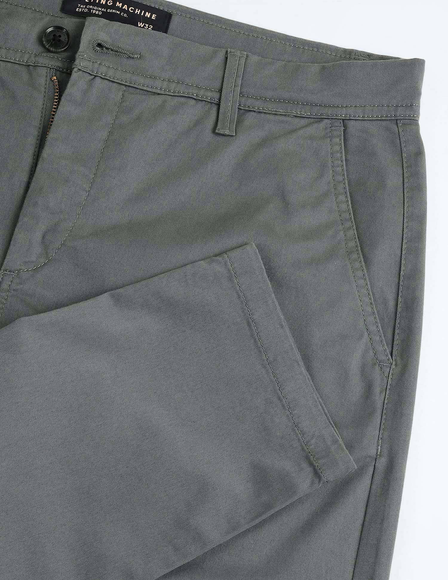 Flying Machine Slash Slim Tapered Fit Solid Chinos