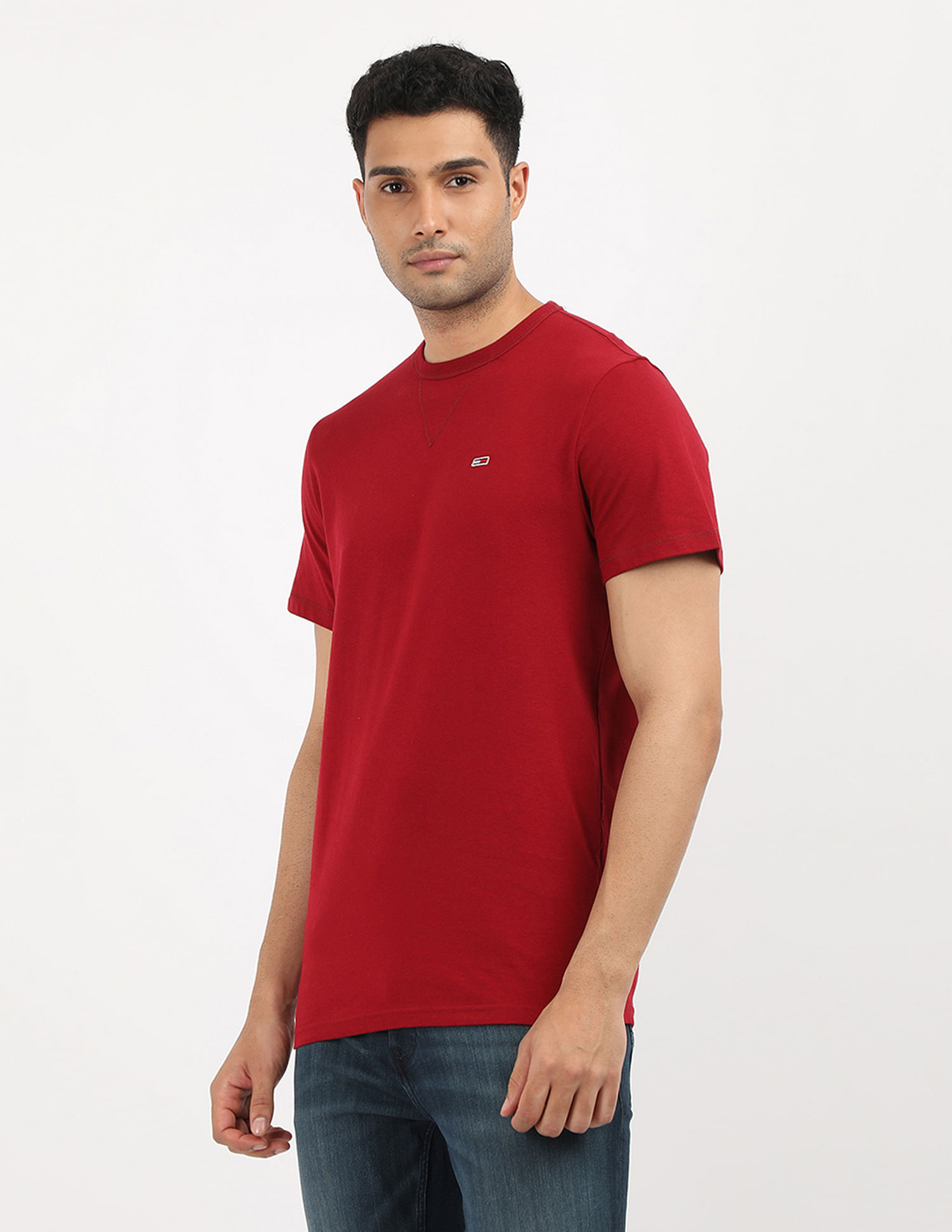 Tommy Hilfiger Slim Fit Solid Cotton T-Shirt