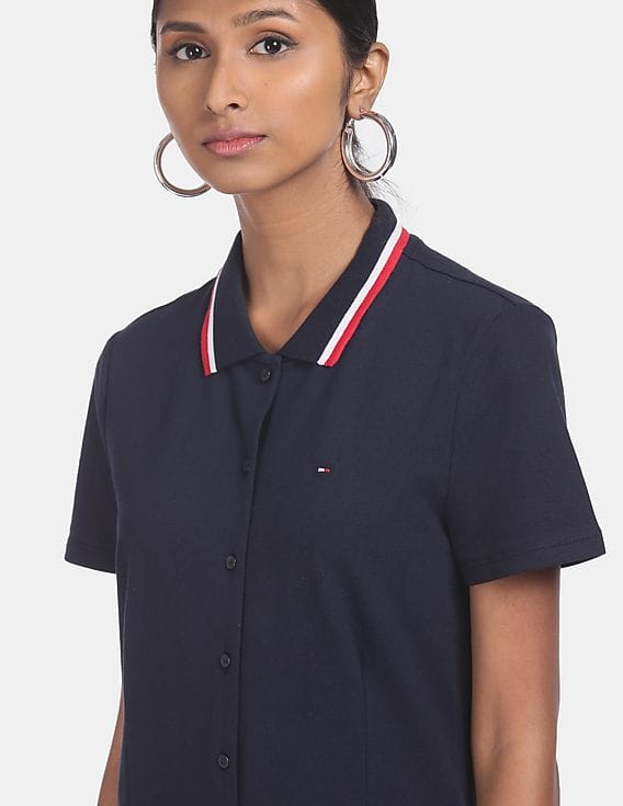 Collar Polo T Shirt Dress Womens Aeropostale Plain Polo Collar
