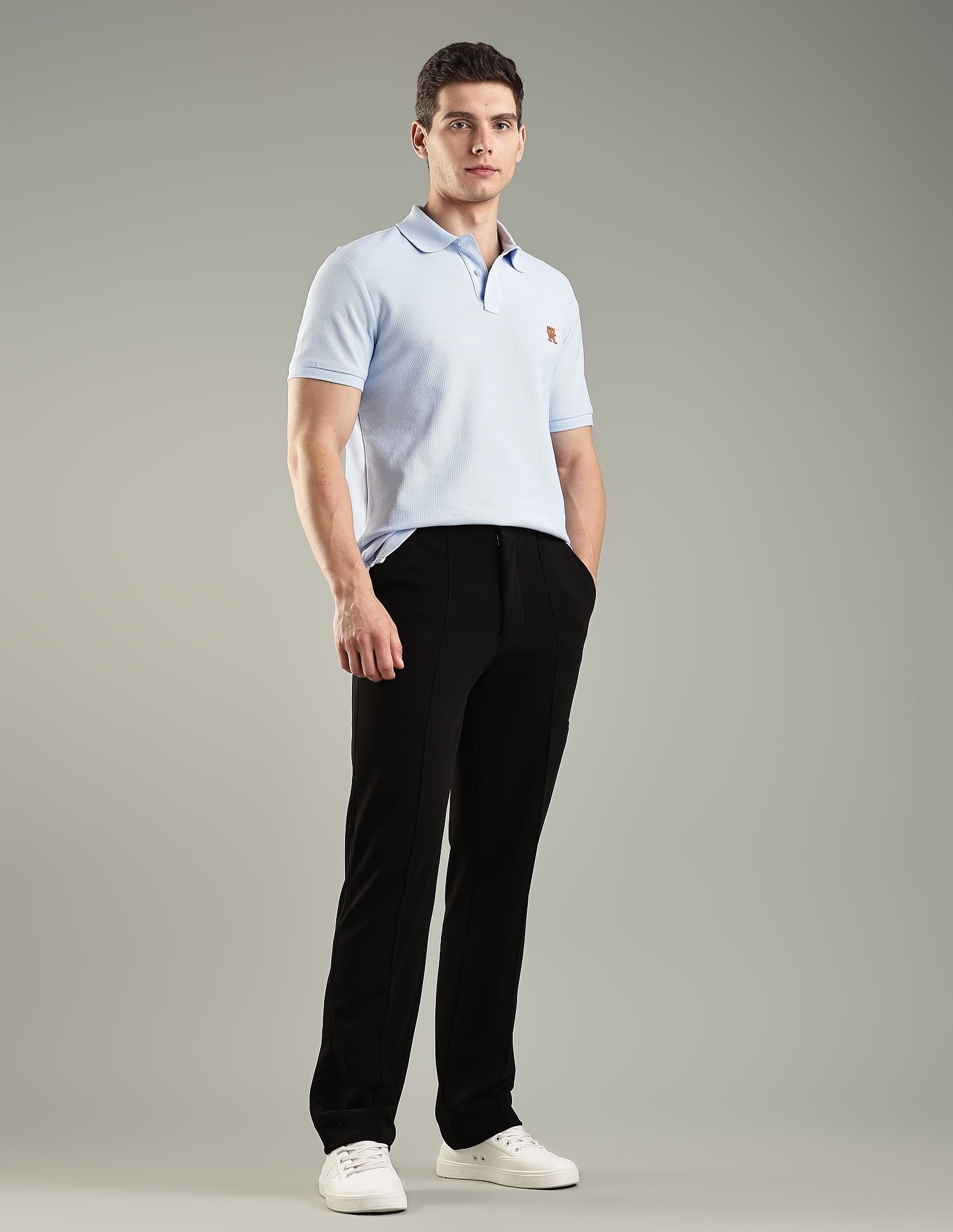Tommy Hilfiger Solid Regular-Fit Cotton Polo T-Shirt