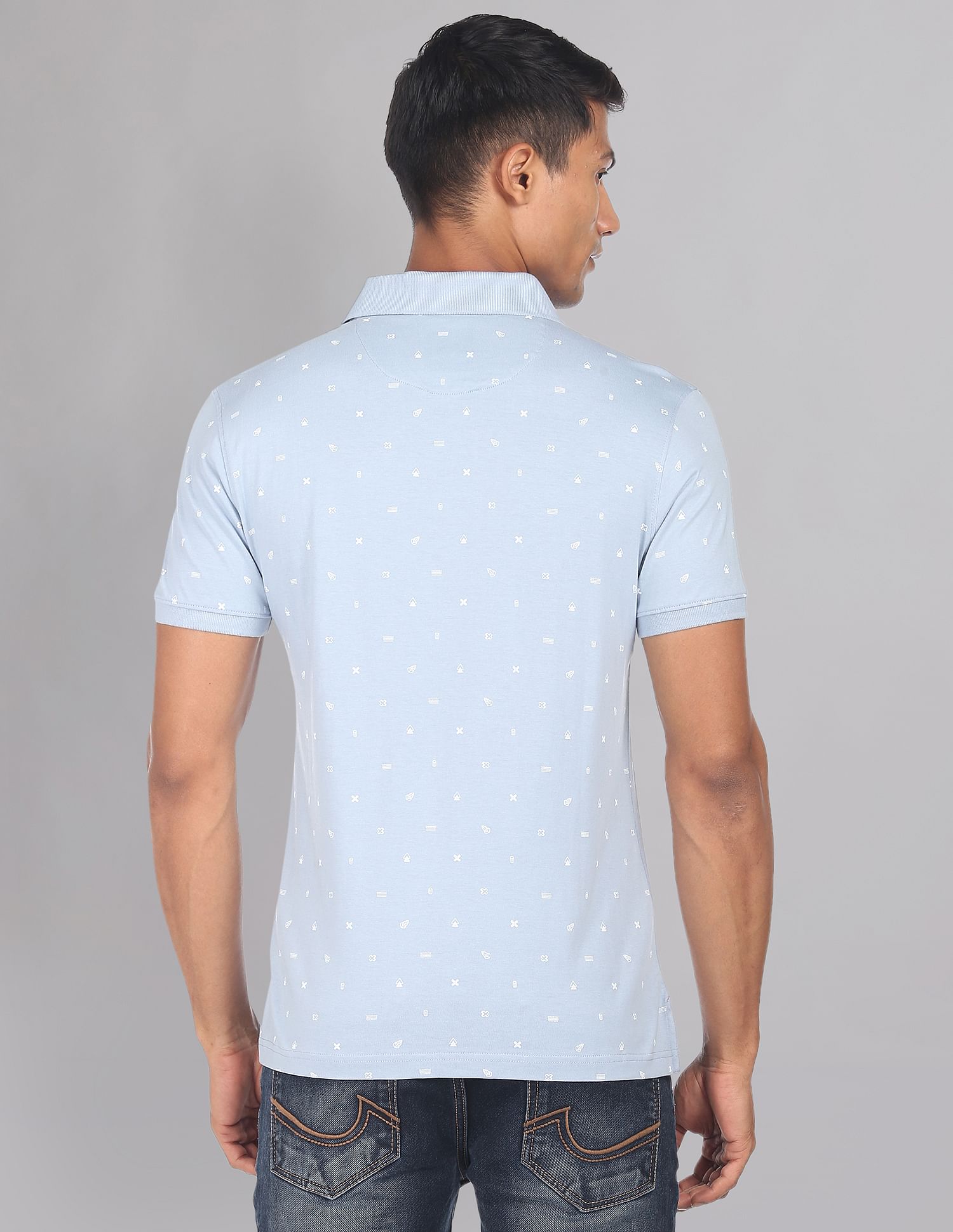 AD by Arvind Modern All Over Print Polo Shirt