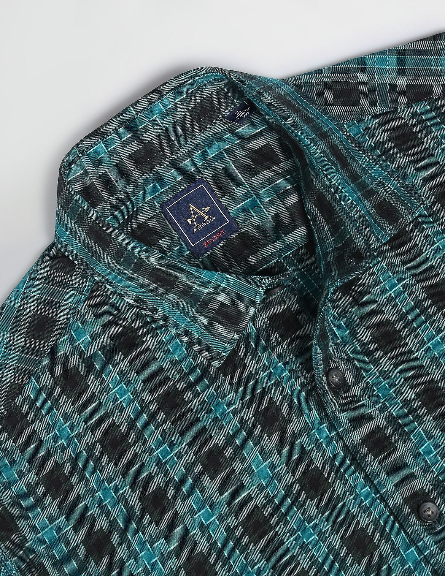 Arrow Sports Dupplin Check Manhattan Slim Fit Shirt