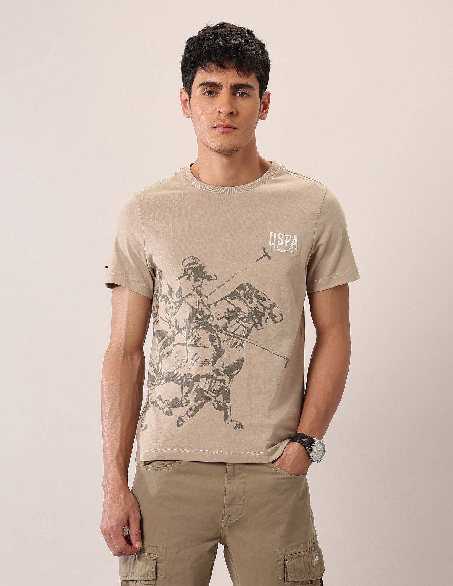 U.S. Polo Assn. Denim Co. Graphic Printed Muscle Fit T-Shirt