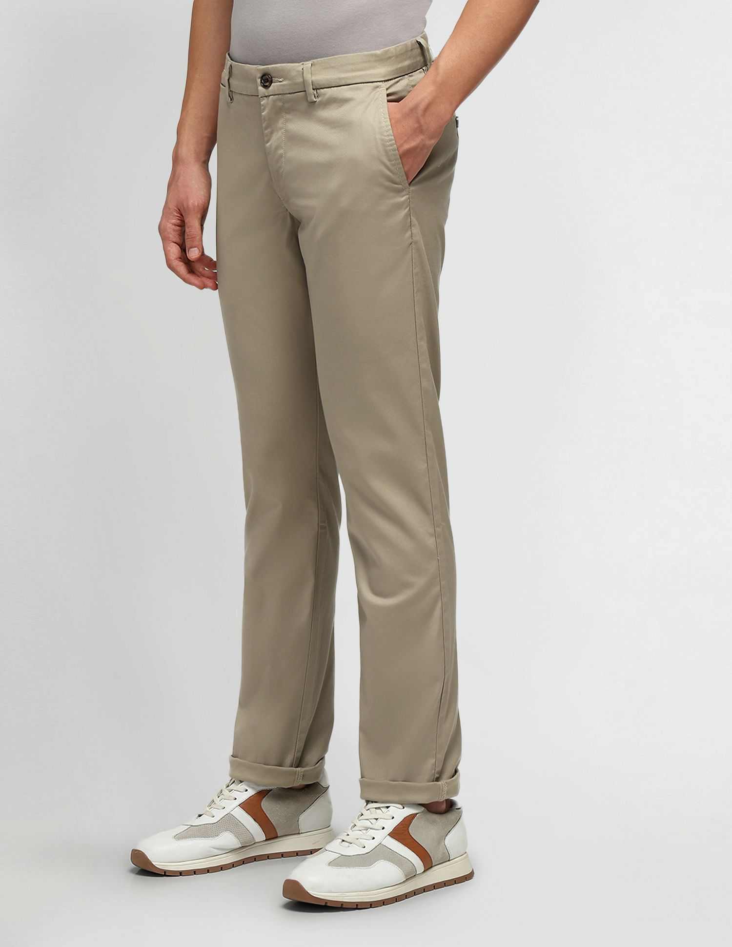 Arrow Sport Solid Dobby  Trousers