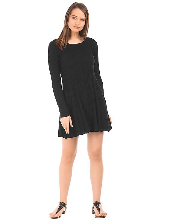 Aeropostale Long Sleeve Knit Skater Dress