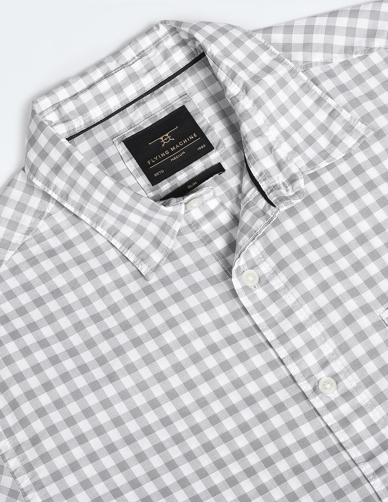 Flying Machine Spread Collar Slim Fit Shirt