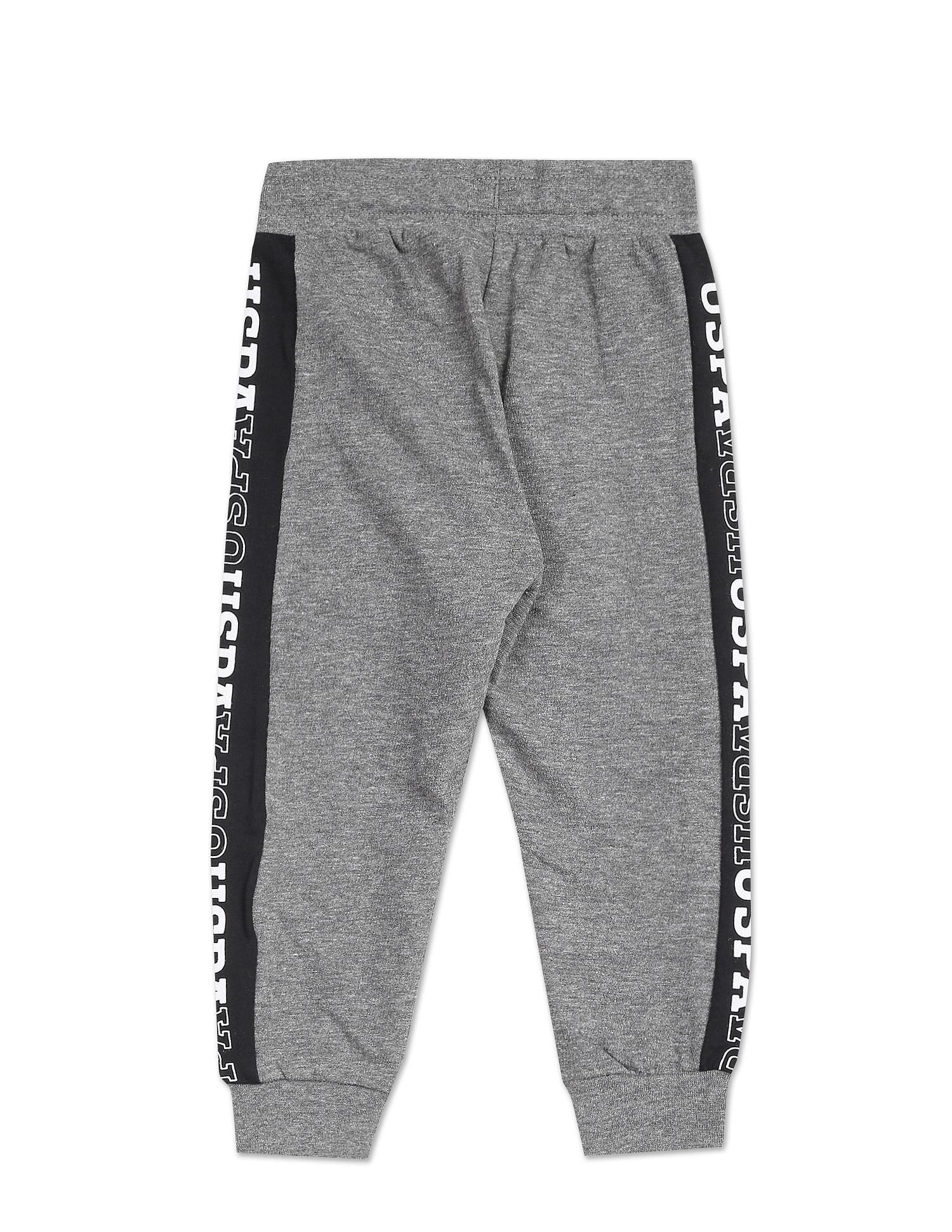 U.S. Polo Assn. Kids Brand Taped Cotton Track Pants