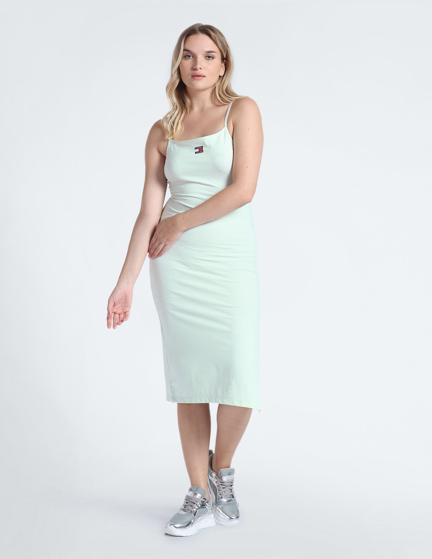 Tommy Hilfiger Small Badge Tie Back Midi Dress