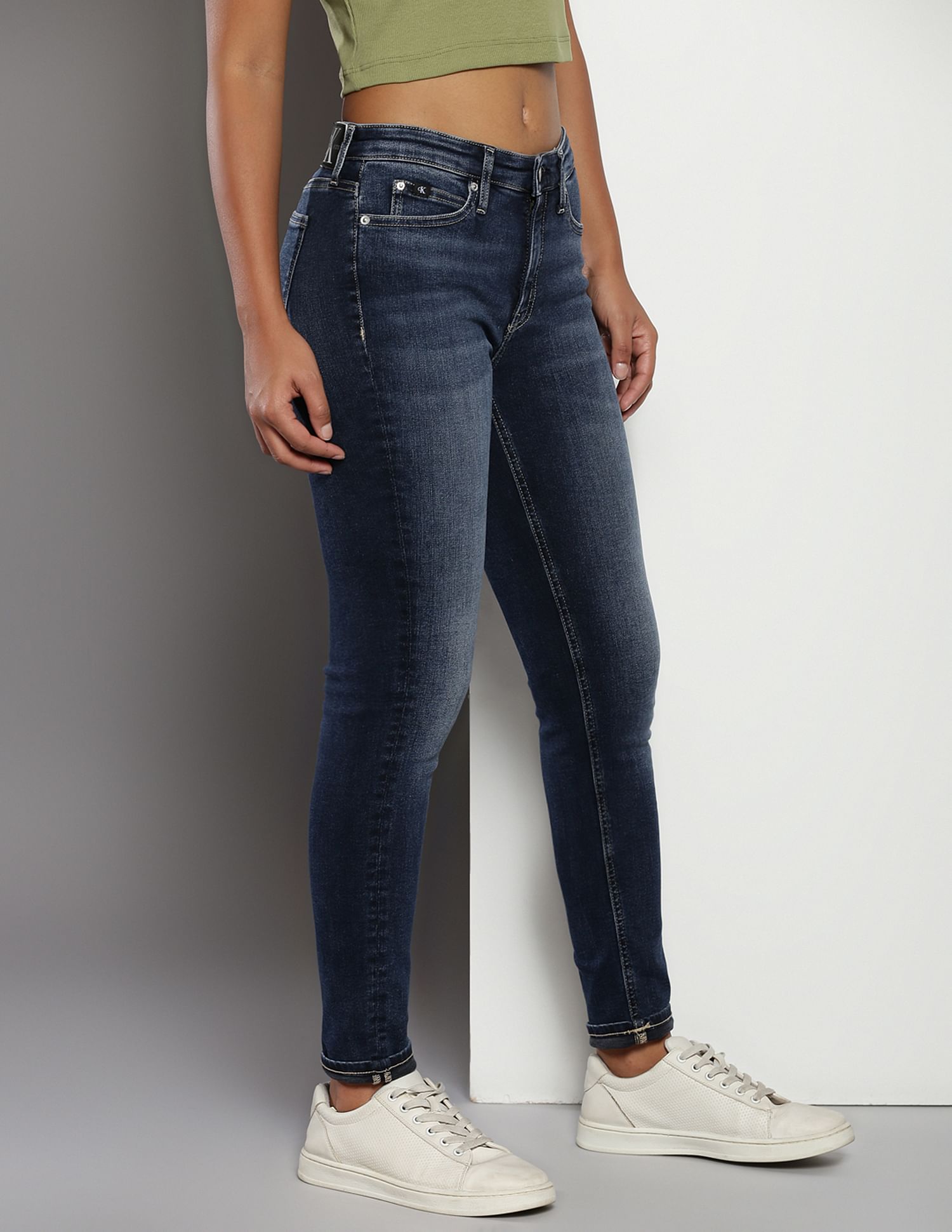 Buy Calvin Klein Jeans Recycled Cotton Mid Rise Skinny Jeans NNNOW