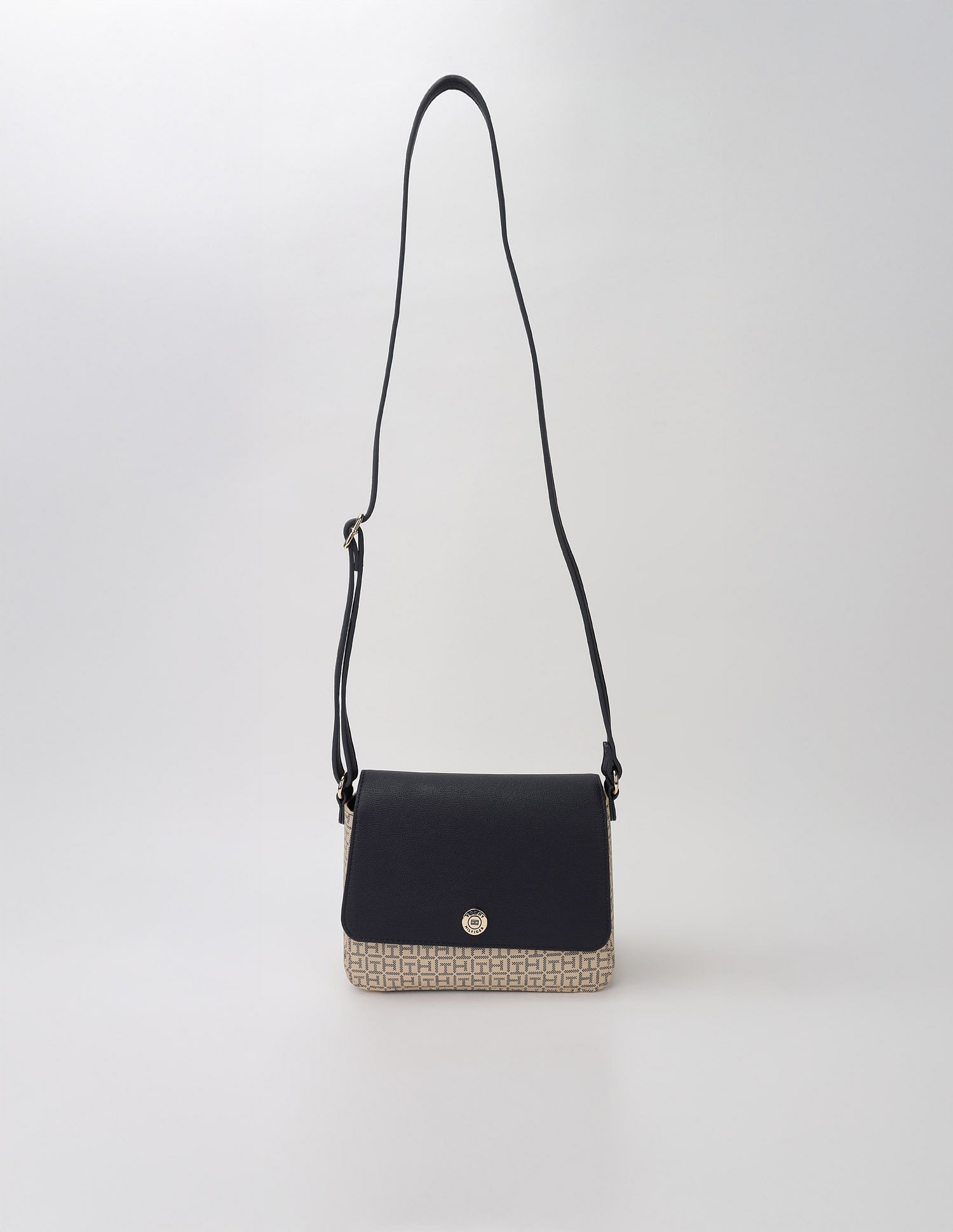 Tommy Hilfiger Logo Beige Pvc Sling Bag
