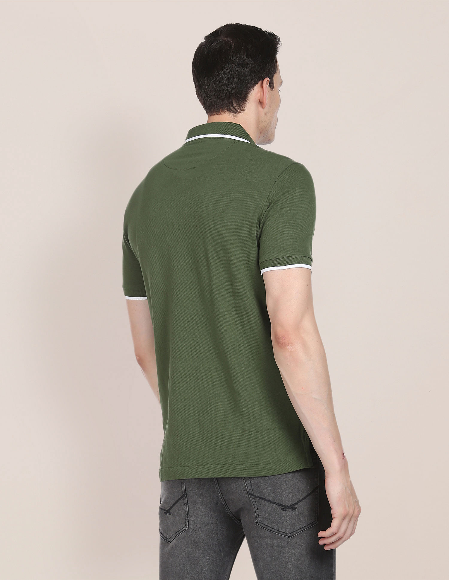 U.S. Polo Assn. Mandarin Collar Luxury Polo Shirt, Green (XL)