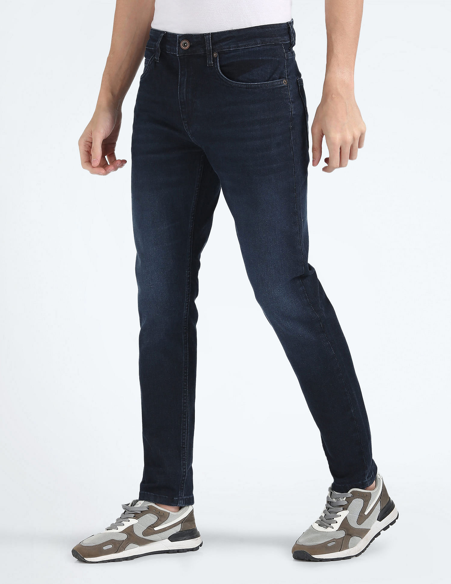 Flying Machine Slash Slim Tapered Rinsed Jeans