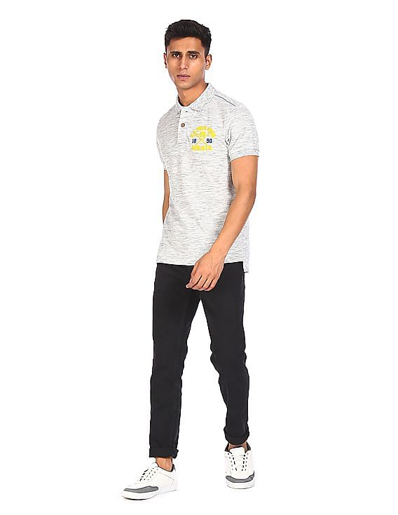 U.S. Polo Assn. Denim Co. Cotton Blend Heathered Polo Shirt