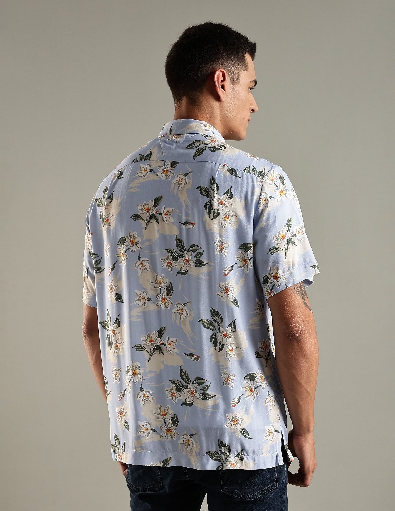 Tommy Hilfiger Printed Regular Fit Viscose Shirt