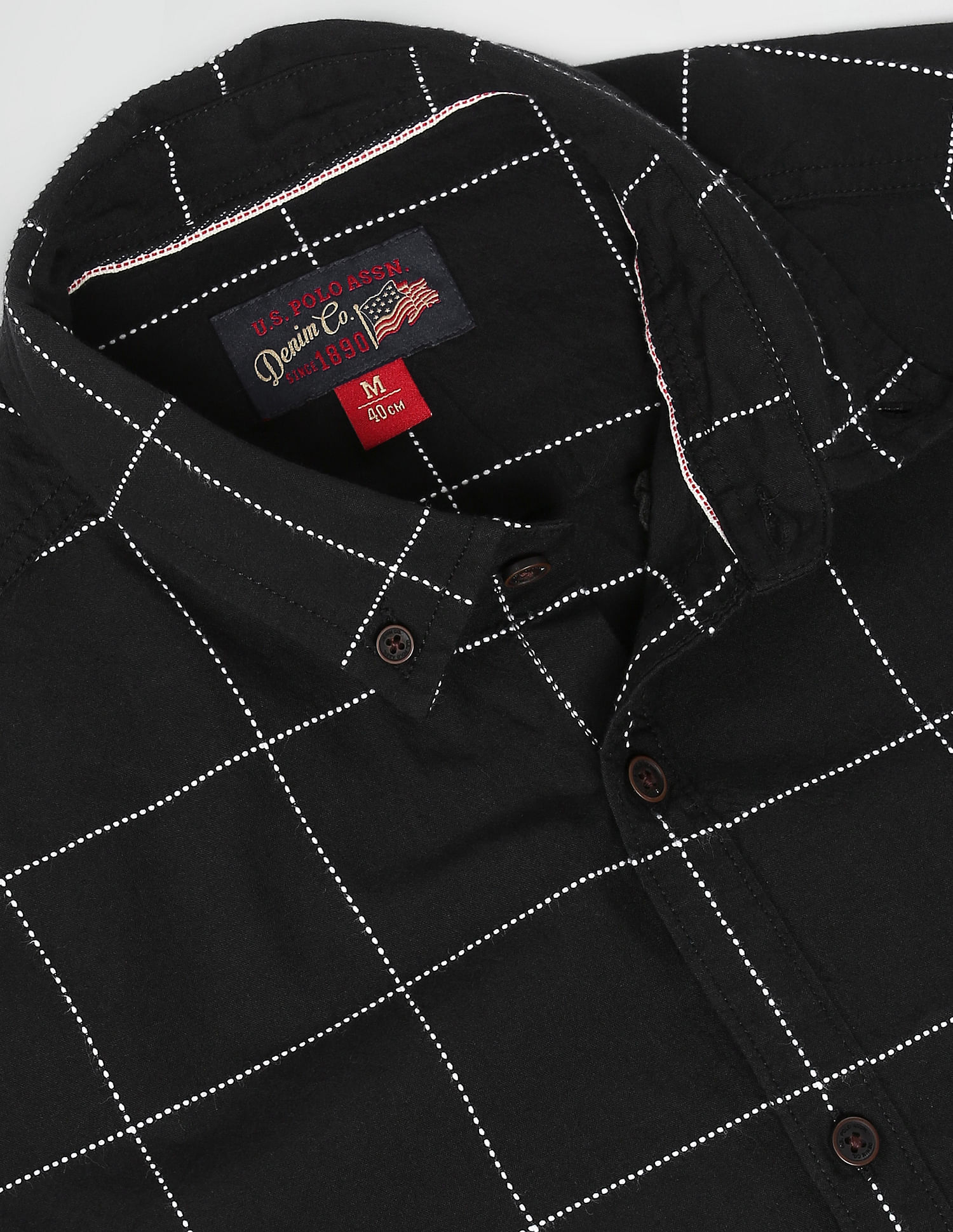 Black and red 2024 polo button down