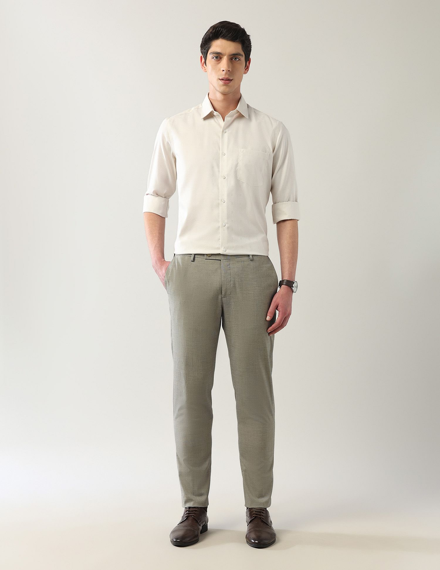Arrow Manhattan Slim Fit Autopress Shirt