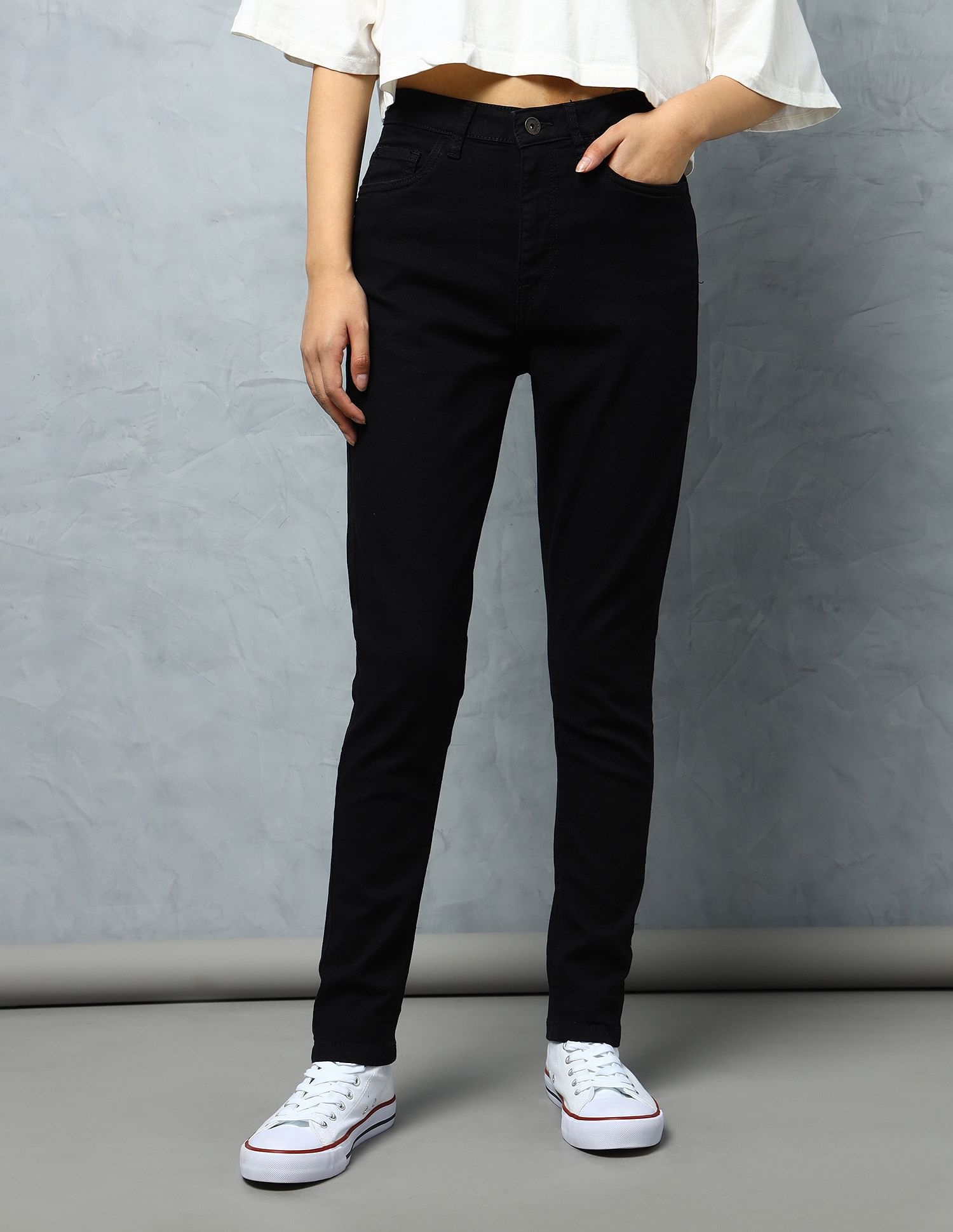 Flying Machine Women High Rise Veronica Skinny Fit Twill Jeans