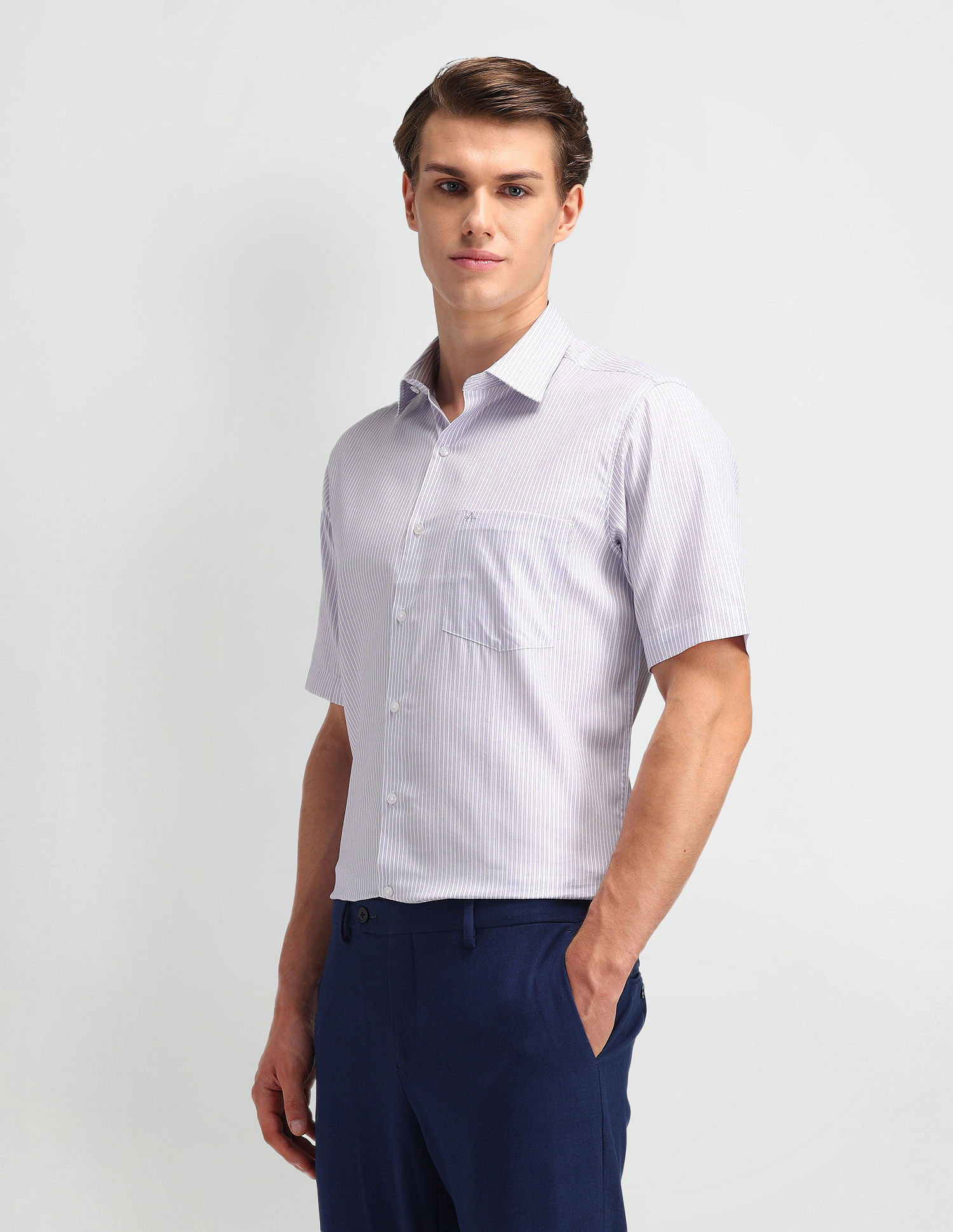 Arrow Liberty Classic Fit Pinstriped Shirt