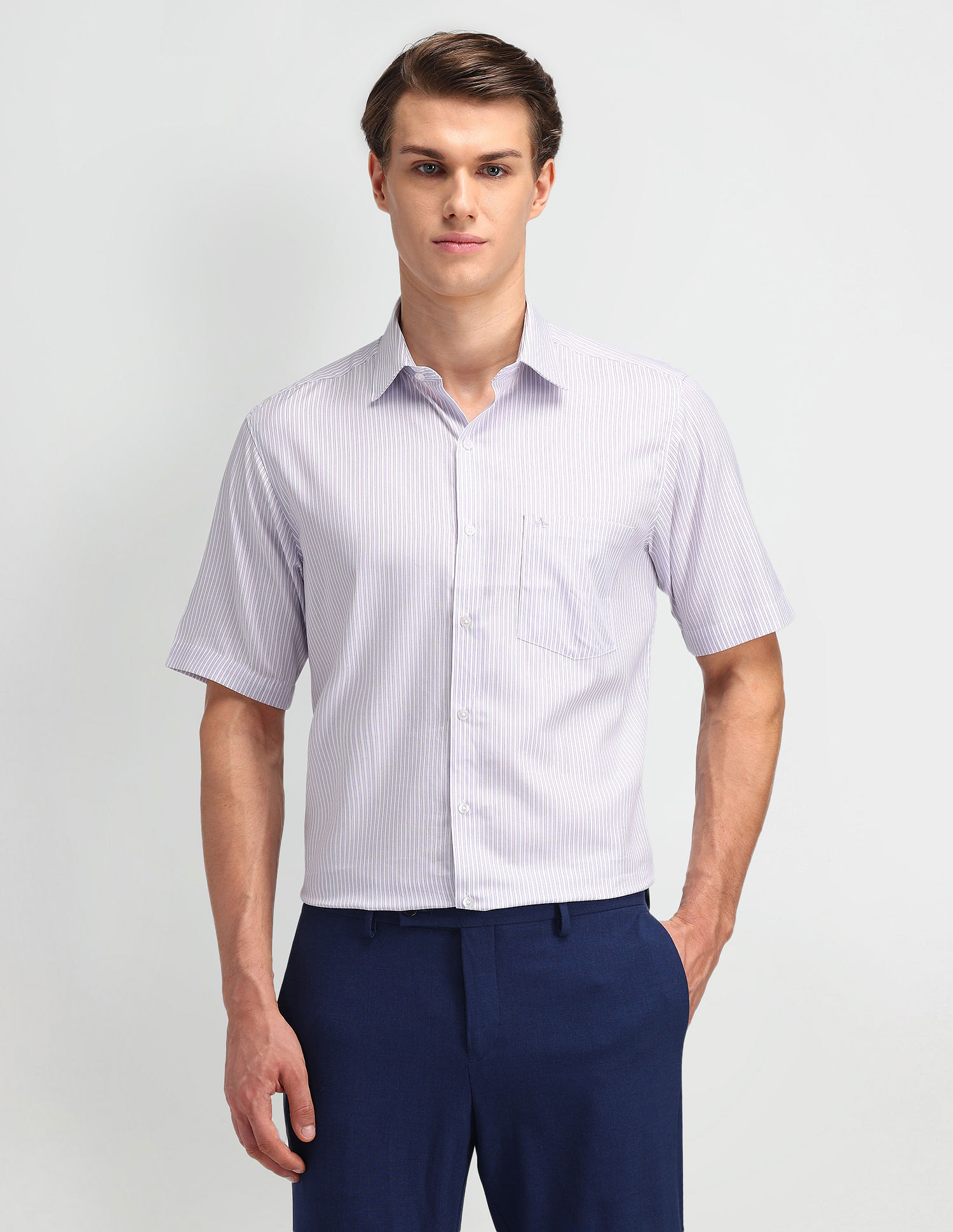 Arrow Liberty Classic Fit Pinstriped Shirt