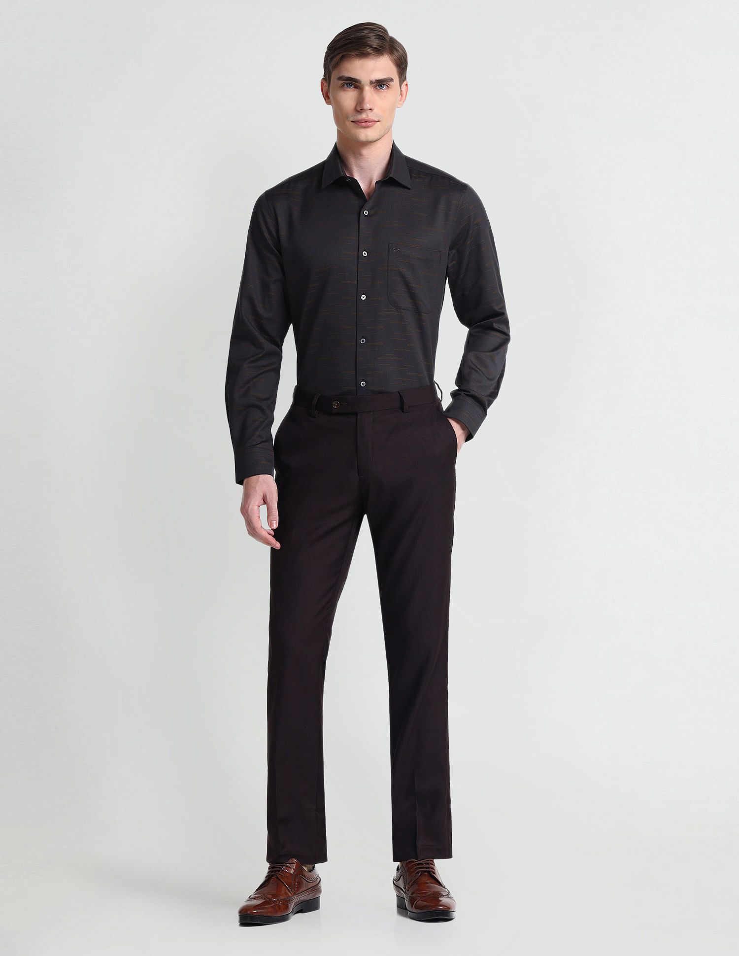 Arrow Geometric Pattern Cotton Shirt