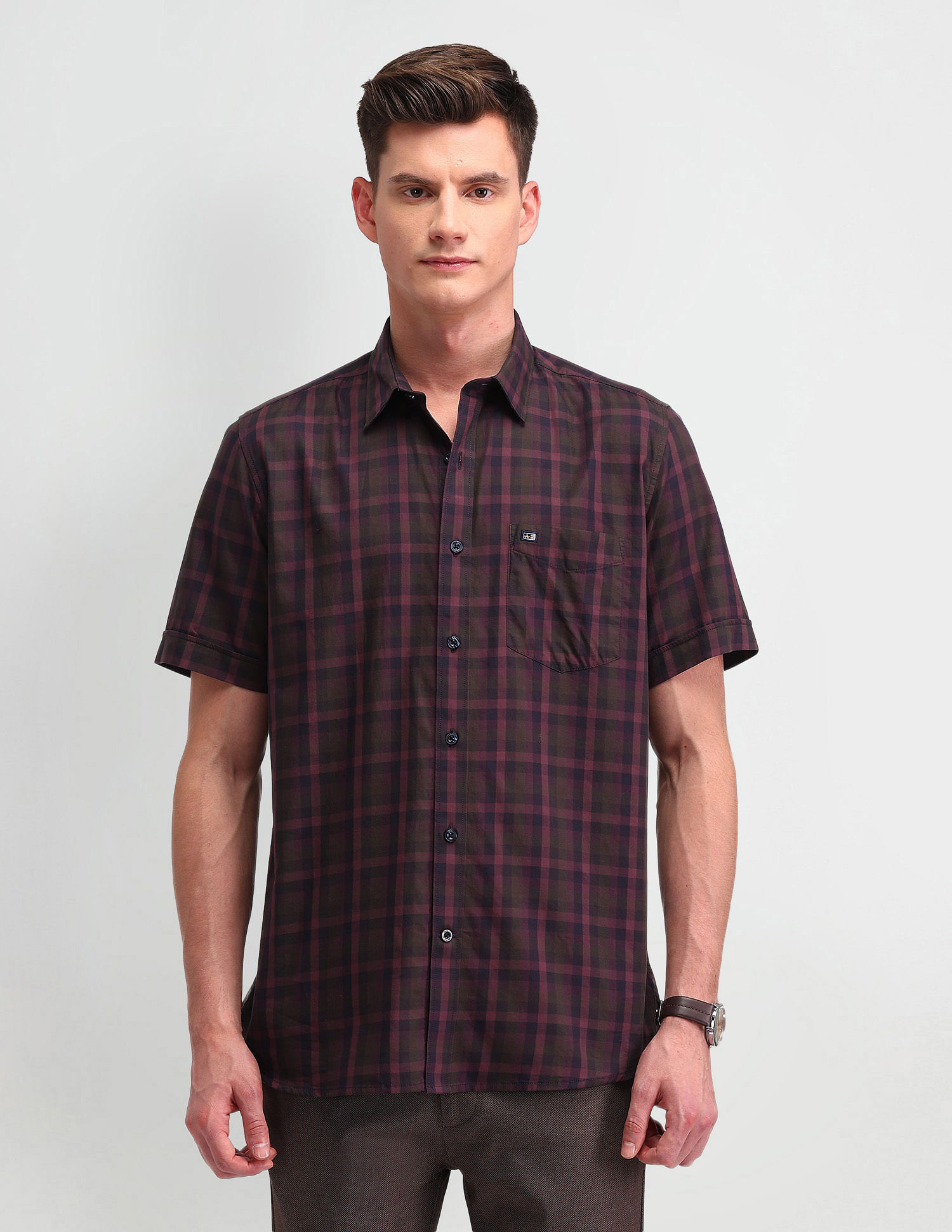 Arrow Sport Twill Dupplin Checked Shirt