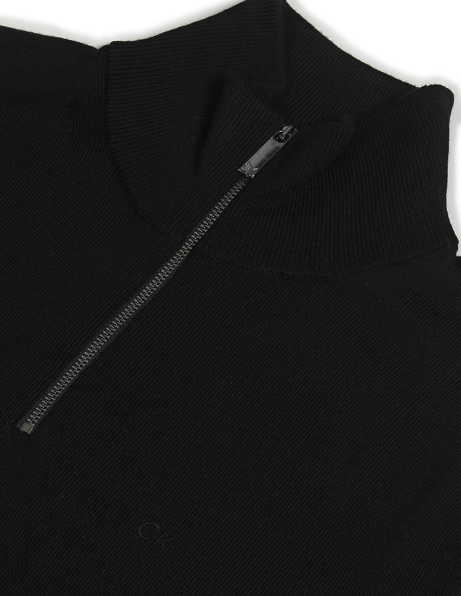 Calvin Klein Men Superior Wool Half Zipper Sweater