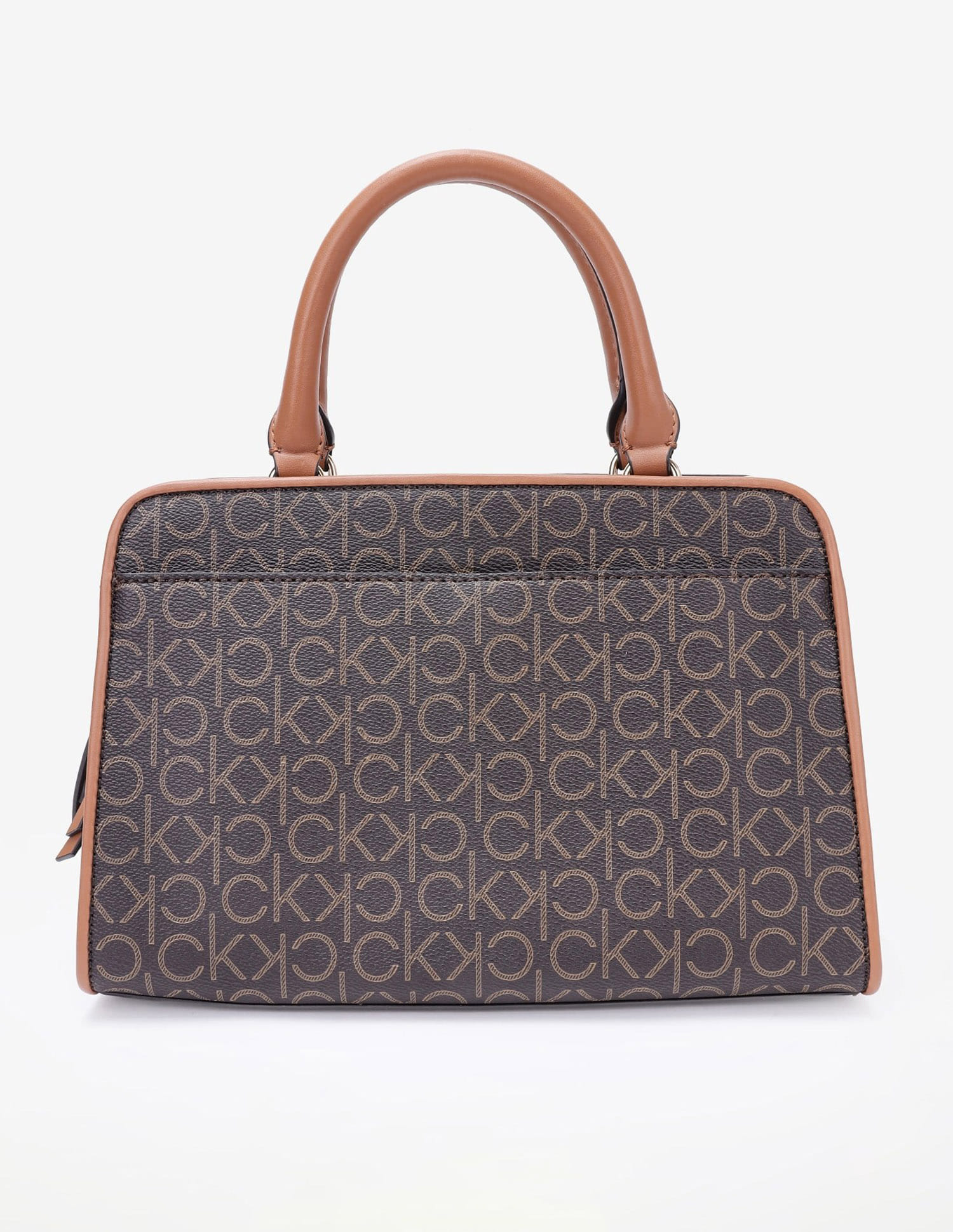 Buy Calvin Klein Logo Brown Pvc Handbag